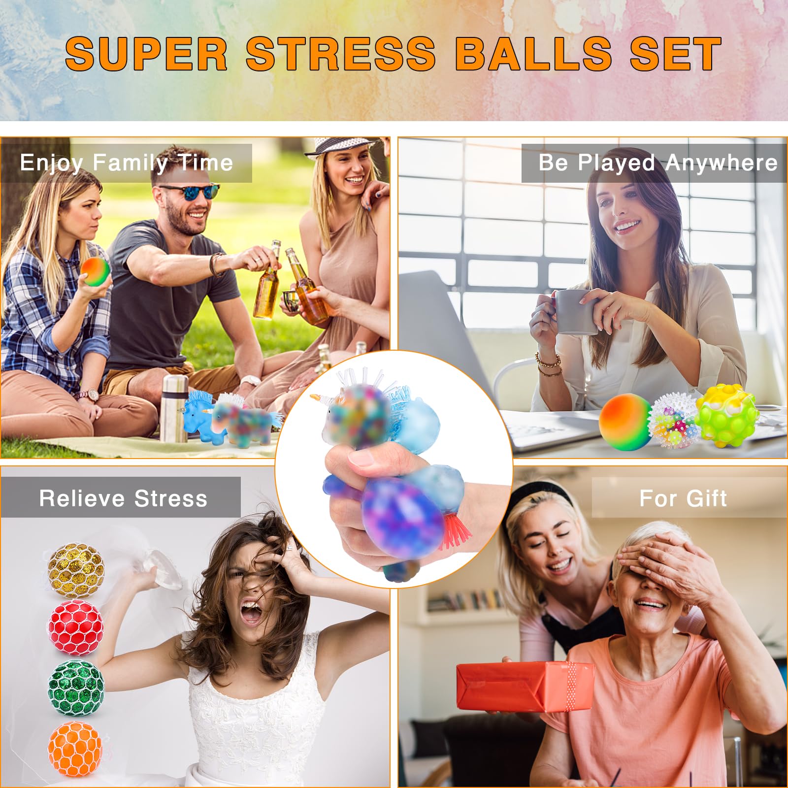 Besnel durable TPR stress balls built to last through daily squeezing.