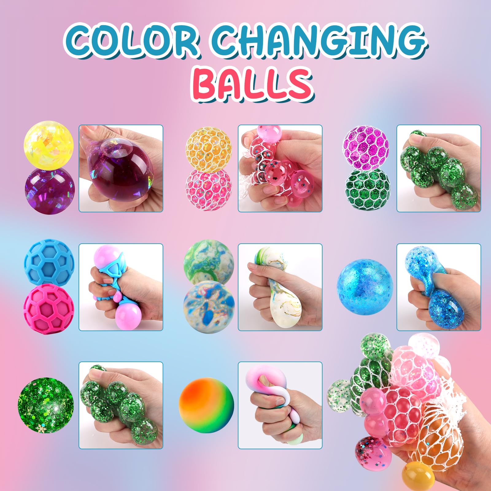 BESNEL palm-sized stress balls are easy to carry anywhere