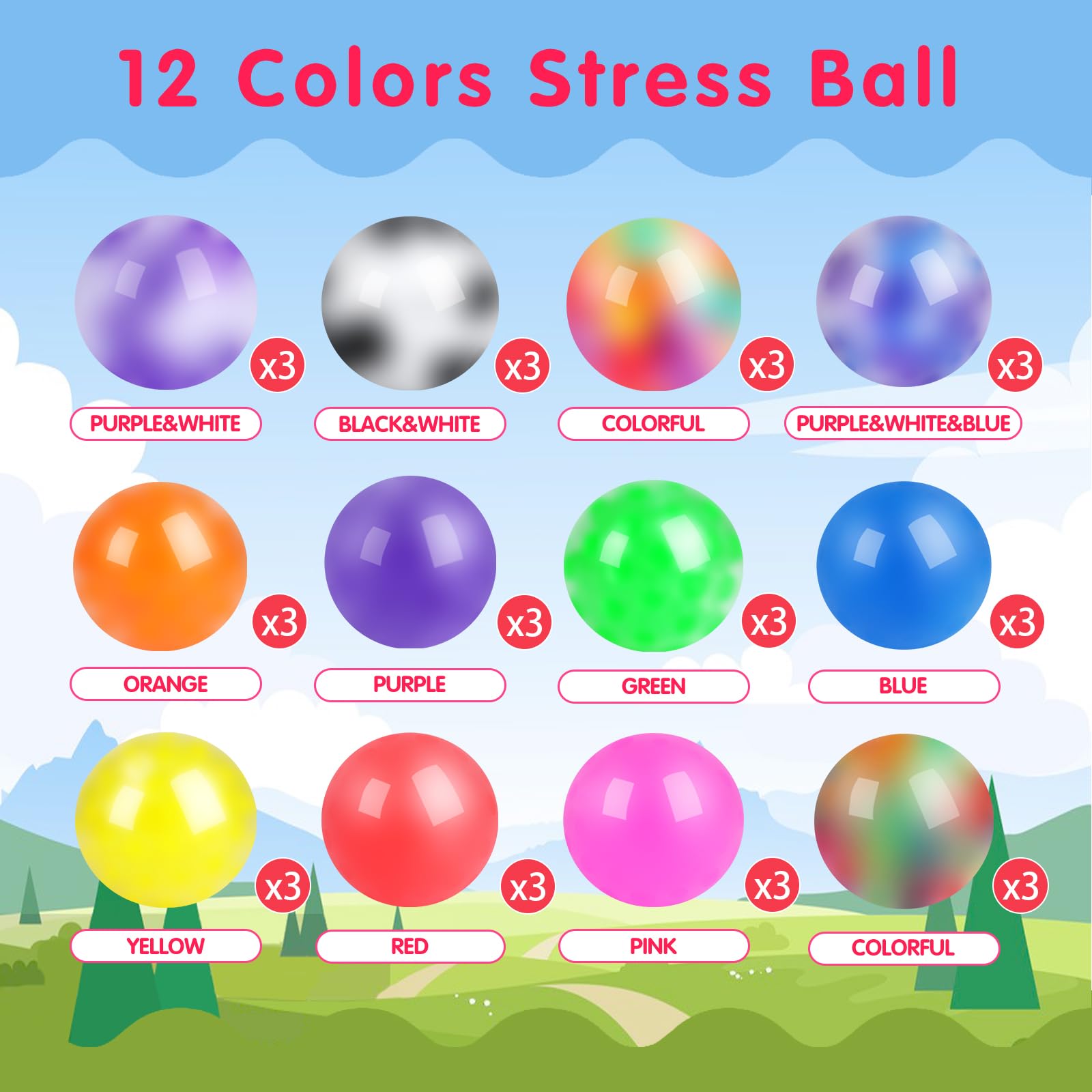 BESNEL gift-boxed stress balls ideal for gifting and party favors