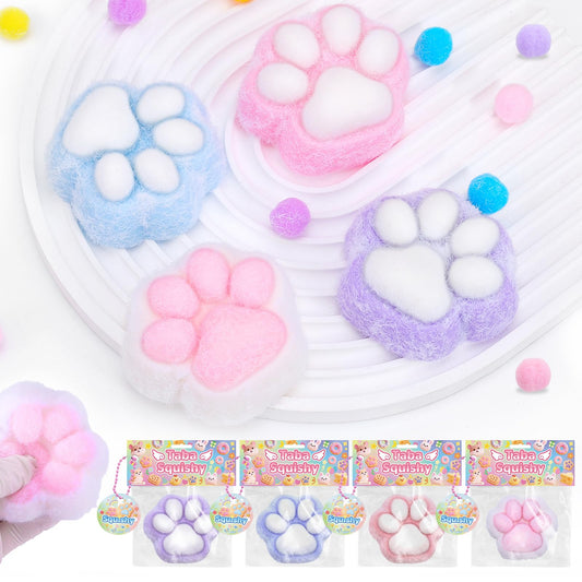 Besnel Taba squishy cat paw toys set highlights soft texture for calm focus during work or study