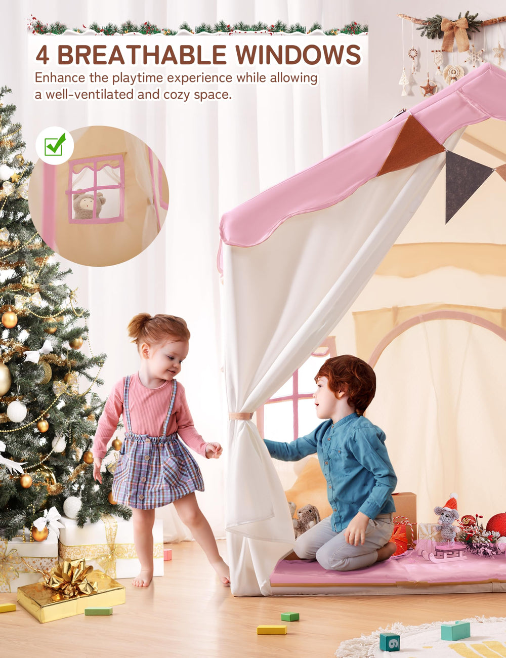 Besrey Kids Tent makes a charming Christmas present for imaginative play.