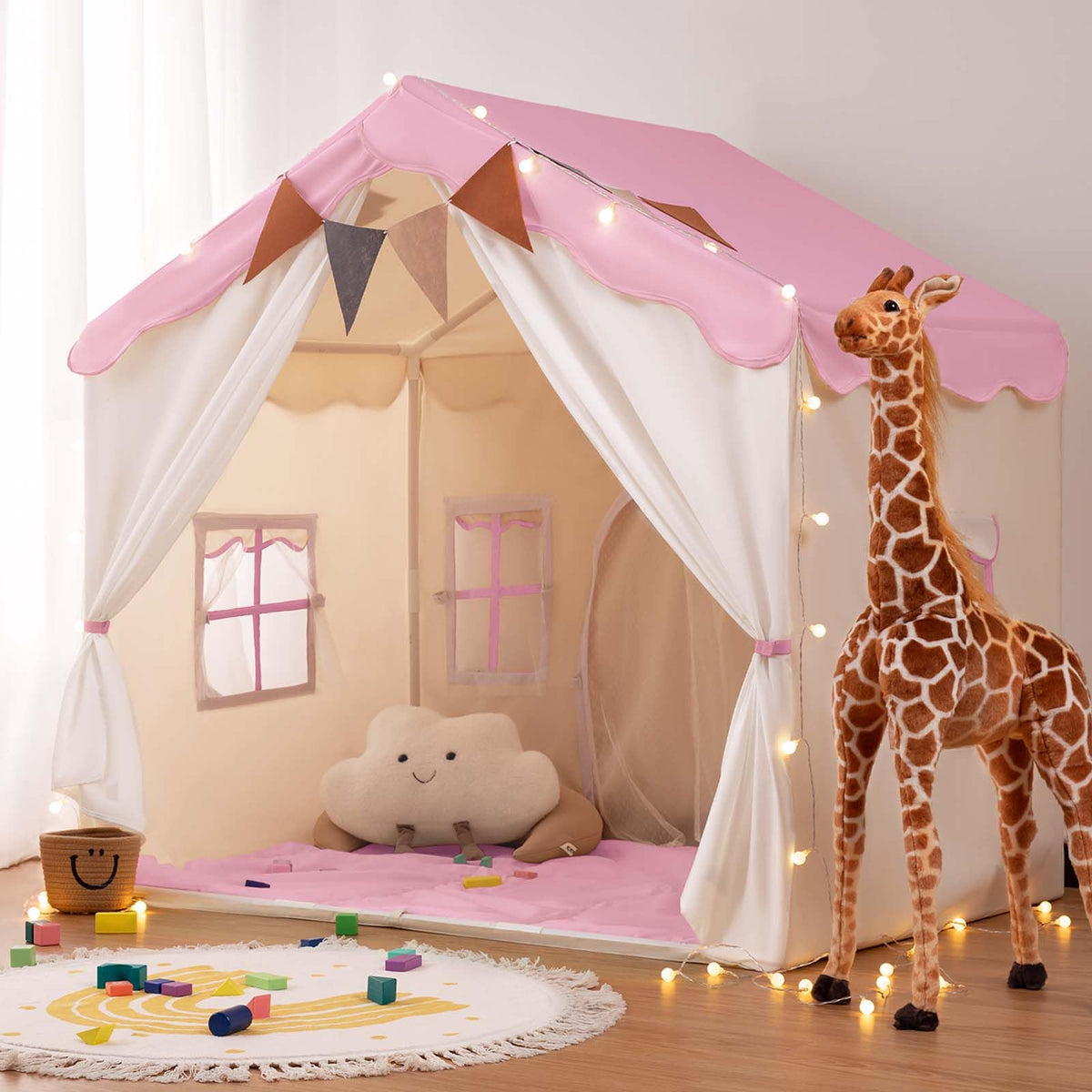 Besrey Kids Tent double door front view for easy entry during playtime.
