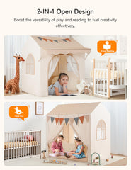 Besrey 2-in-1 playhouse with padded mat for comfy hideaways.