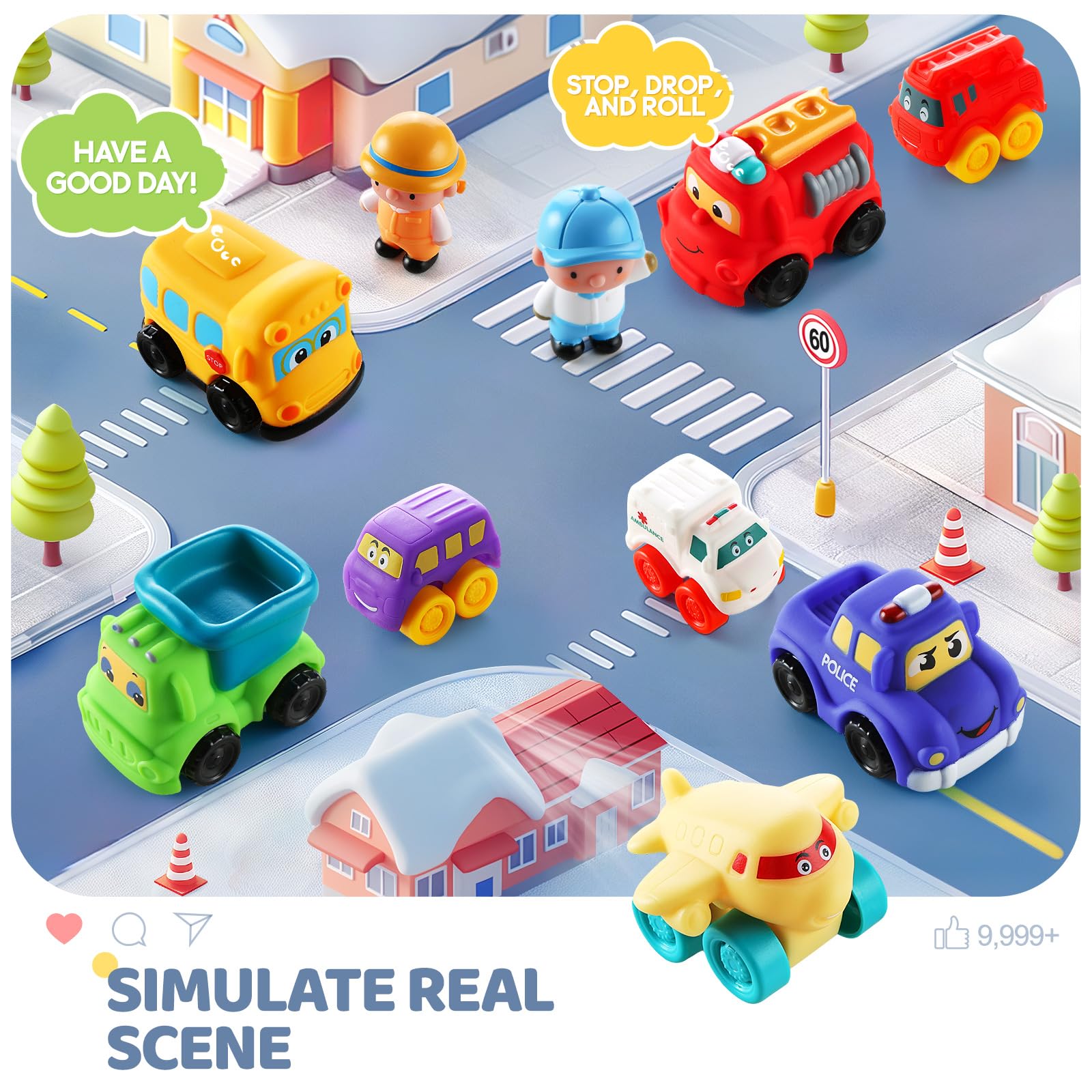 bessome set includes two figures for role play during car time
