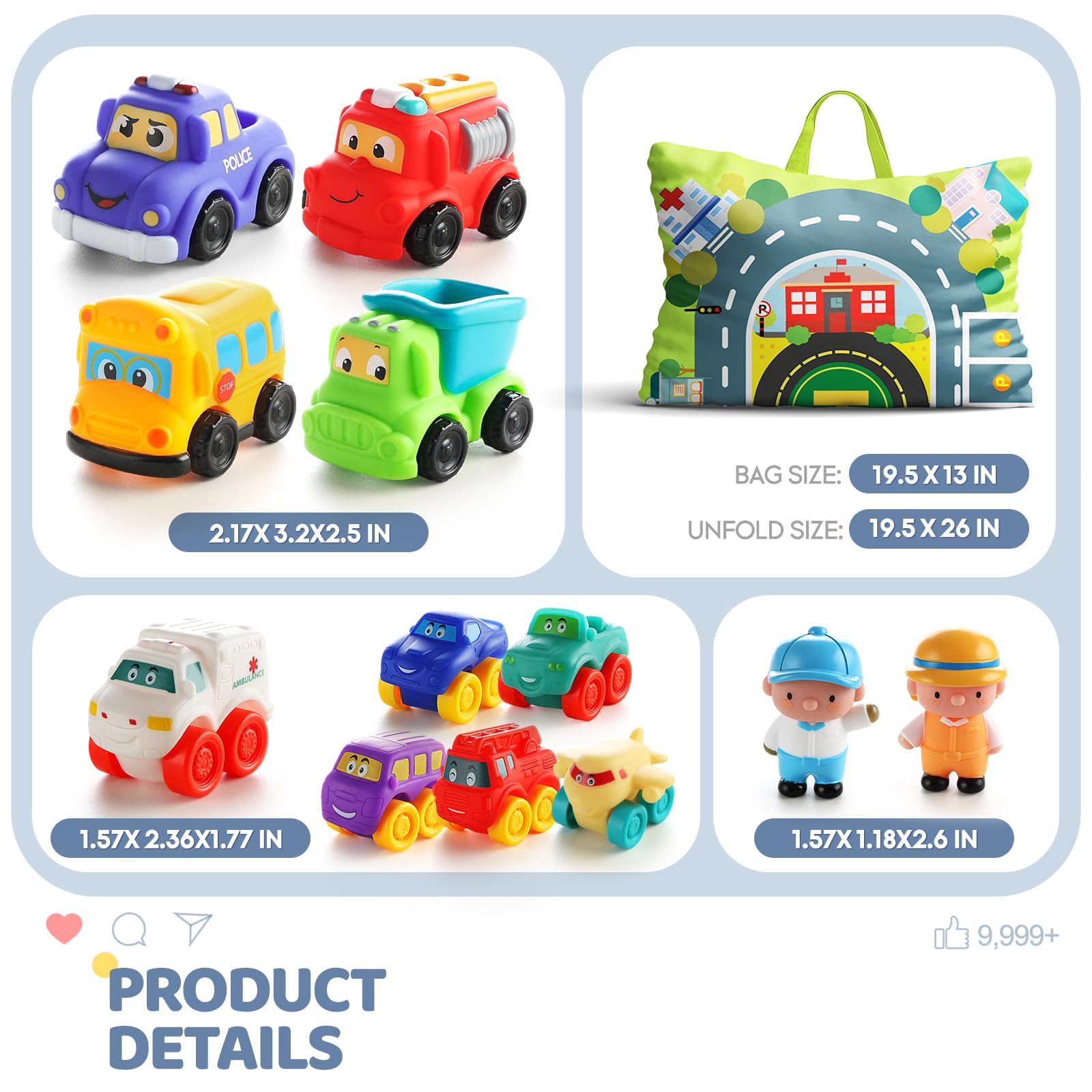 bessome small colorful cars promote crawling and balance