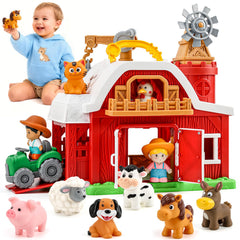 Bessome farm barn playset viewed front-on for imaginative pretend farming