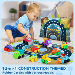 Bessome police, firetruck, bus figures inspire colorful, exploratory play and storytelling.