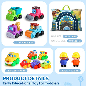 Bessome twelve-piece car toy set sparks imaginative play for babies and toddlers.