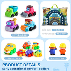 Bessome twelve-piece car toy set sparks imaginative play for babies and toddlers.