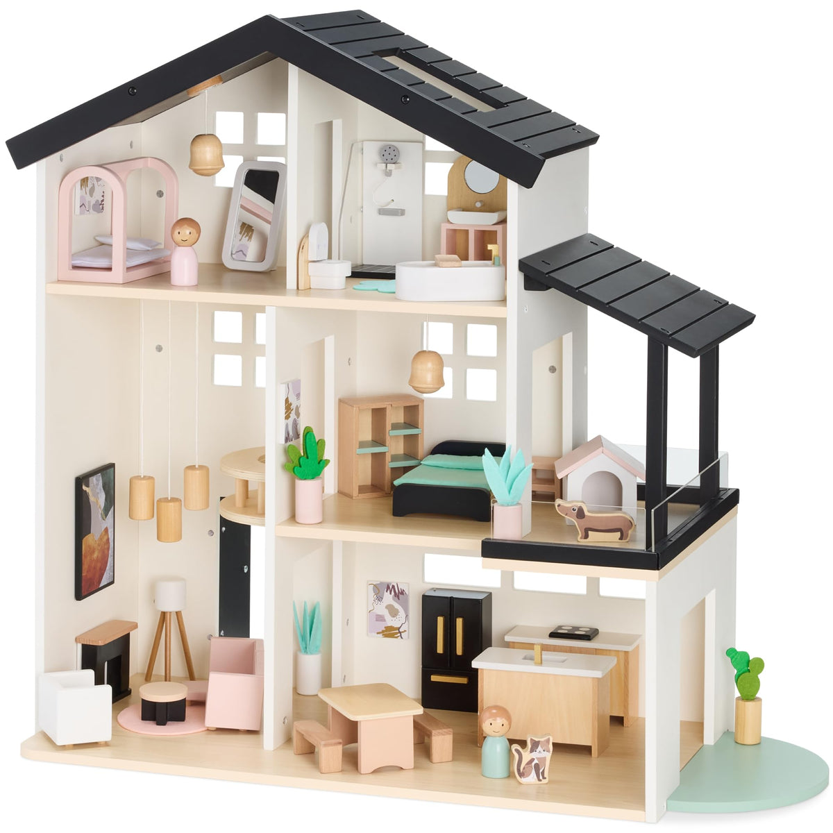 Best Choice Products doll house with 40 accessories for imaginative play.