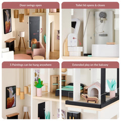 Best Choice Products doll house modern design complements any play space.