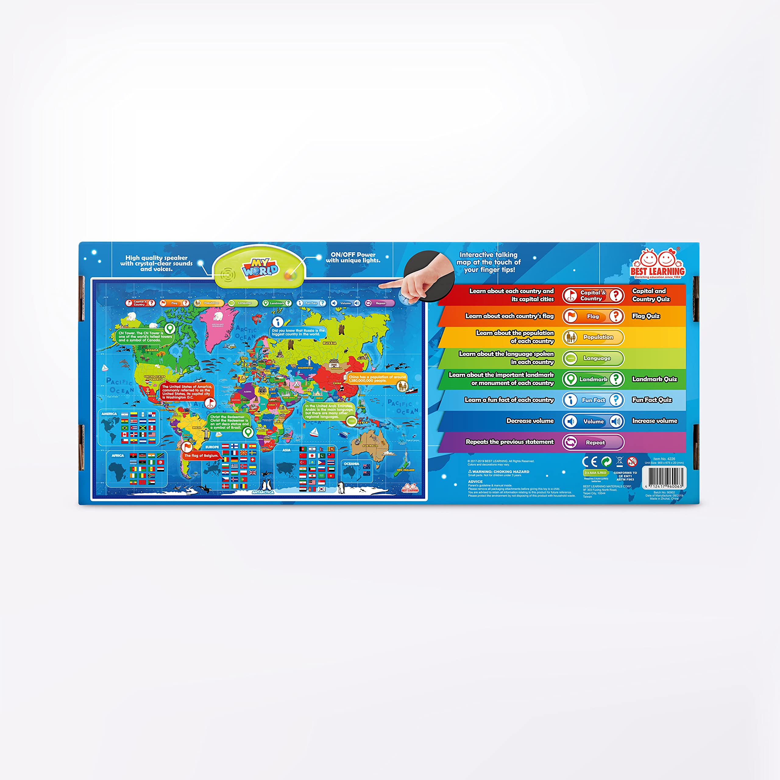 BEST LEARNING i-Poster batteries included for immediate, mess-free play.