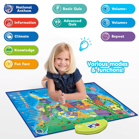 Best Learning i-Poster state capitals enables memory practice through engaging prompts and exploration.