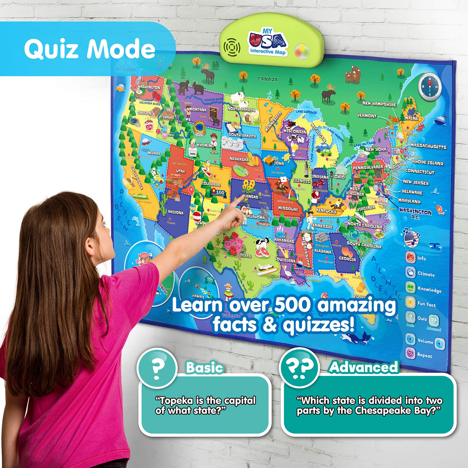 Best Learning i-Poster wall poster setup suits classrooms and home study.