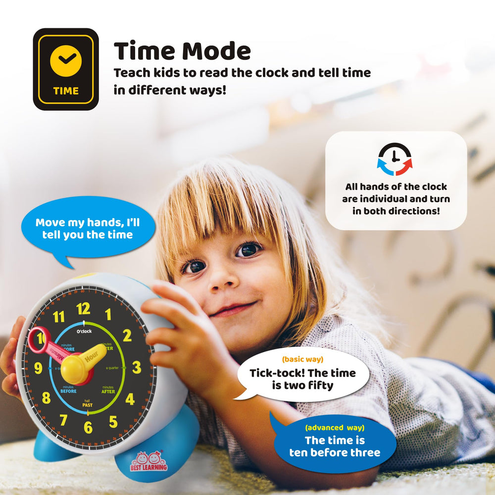 BEST LEARNING Learning Clock arrives ready to use with batteries included