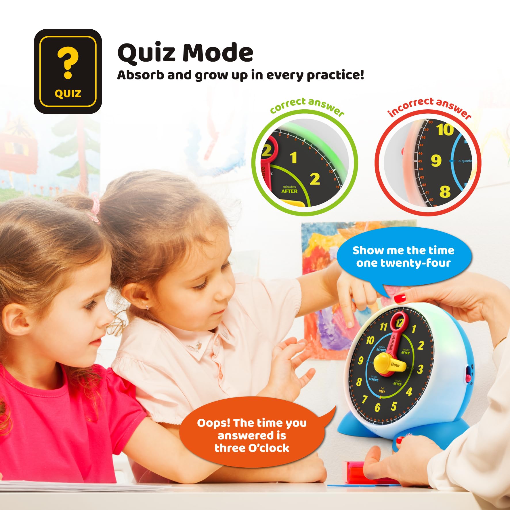 BEST LEARNING Learning Clock and kids playing together during learning time
