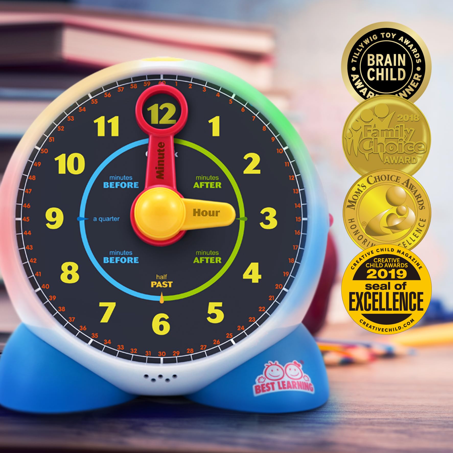 BEST LEARNING Learning Clock in Quiz Mode engages kids with time challenges