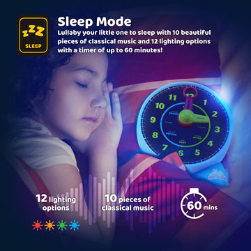 BEST LEARNING Learning Clock demonstrates hands on time teaching in classroom