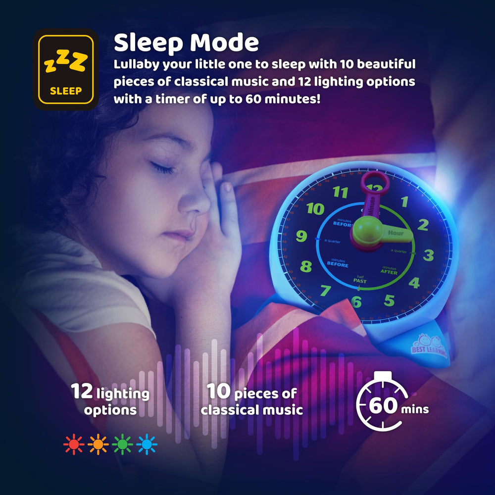BEST LEARNING Learning Clock demonstrates hands on time teaching in classroom
