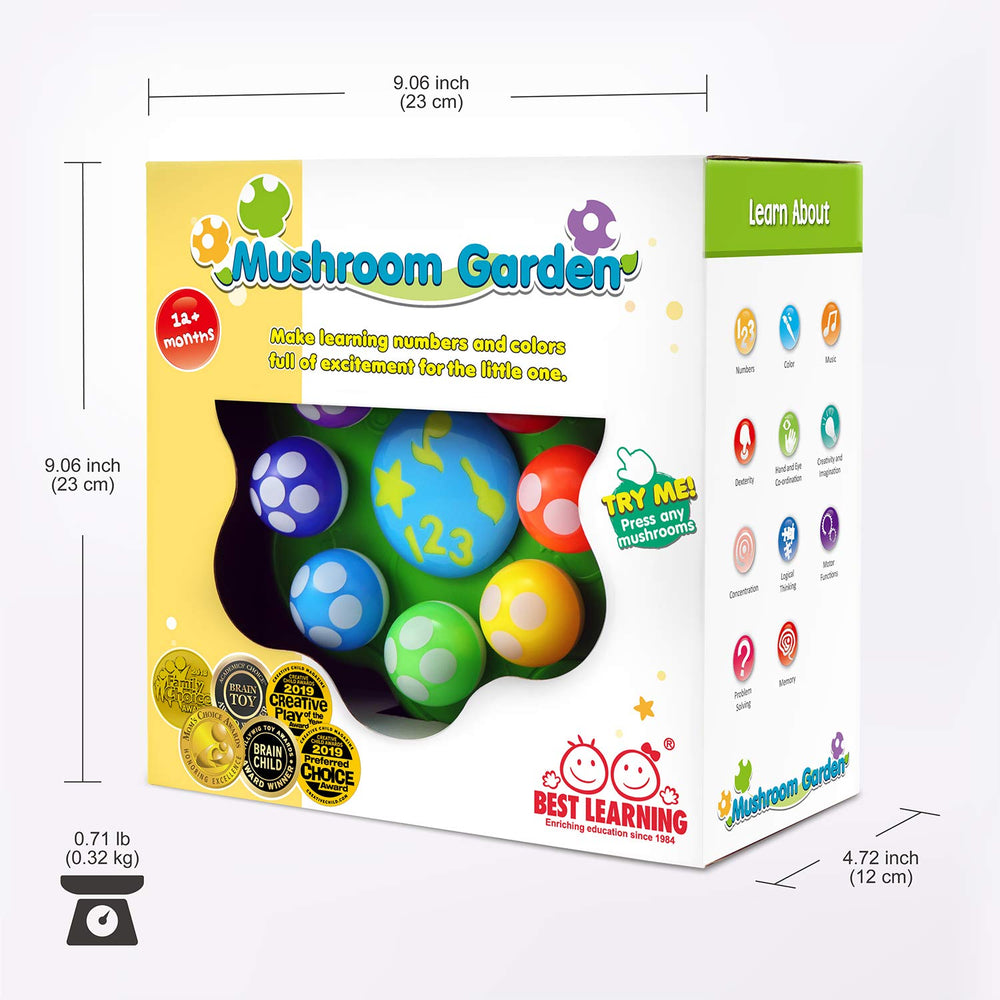 BEST LEARNING Mushroom Garden award-winning toy encouraging constructive play.