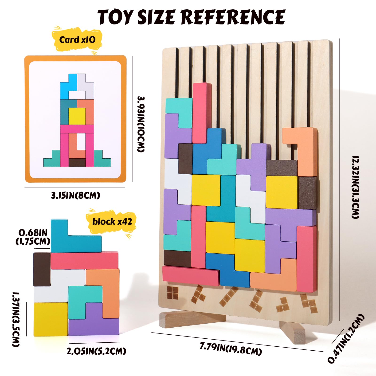 BESTAMTOY non-toxic paint on wooden blocks for safe, vivid play.