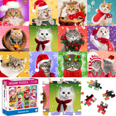 Bestbase Christmas Cat Puzzle cover image showing festive kittens for family puzzle time