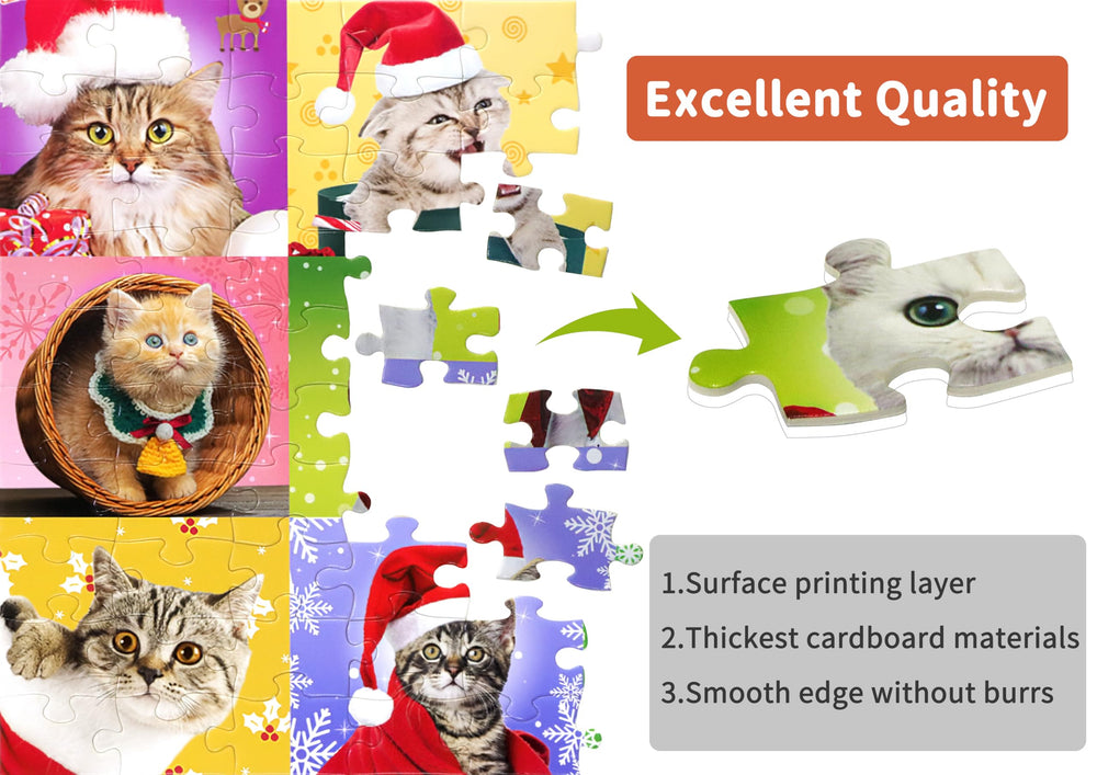 Bestbase Christmas Cat Puzzle kitten breeds image showcasing variety for curious minds
