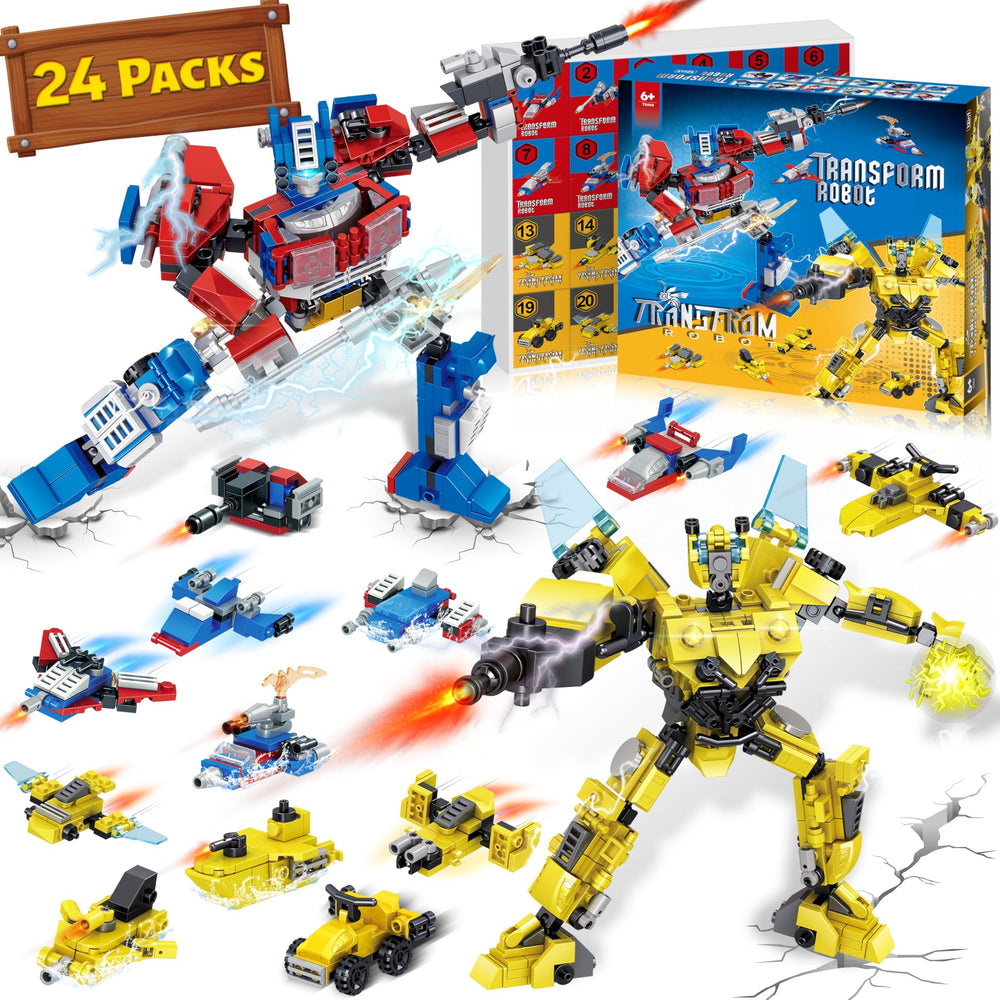 Bestbase transform robot blocks battle ships inspire teamwork and imaginative play.