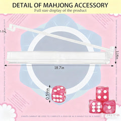 Bestcool mahjong racks with pushers and dice ready for quick game setup.