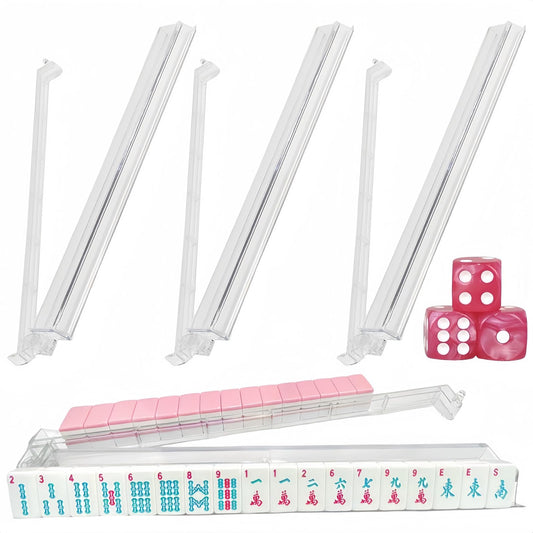Bestcool Mahjong racks with pushers set keeps tiles organized for smooth gameplay.