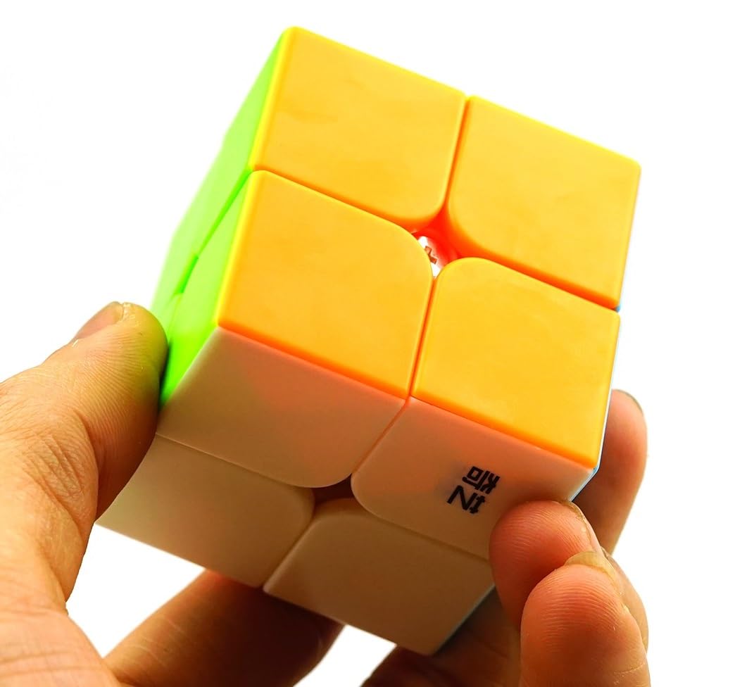 BestCube Qidi 2x2x2 side view shows stickerless surface and grip