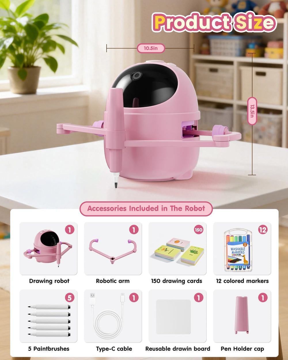 BESTECCT drawing robot with reusable panels for longer play.