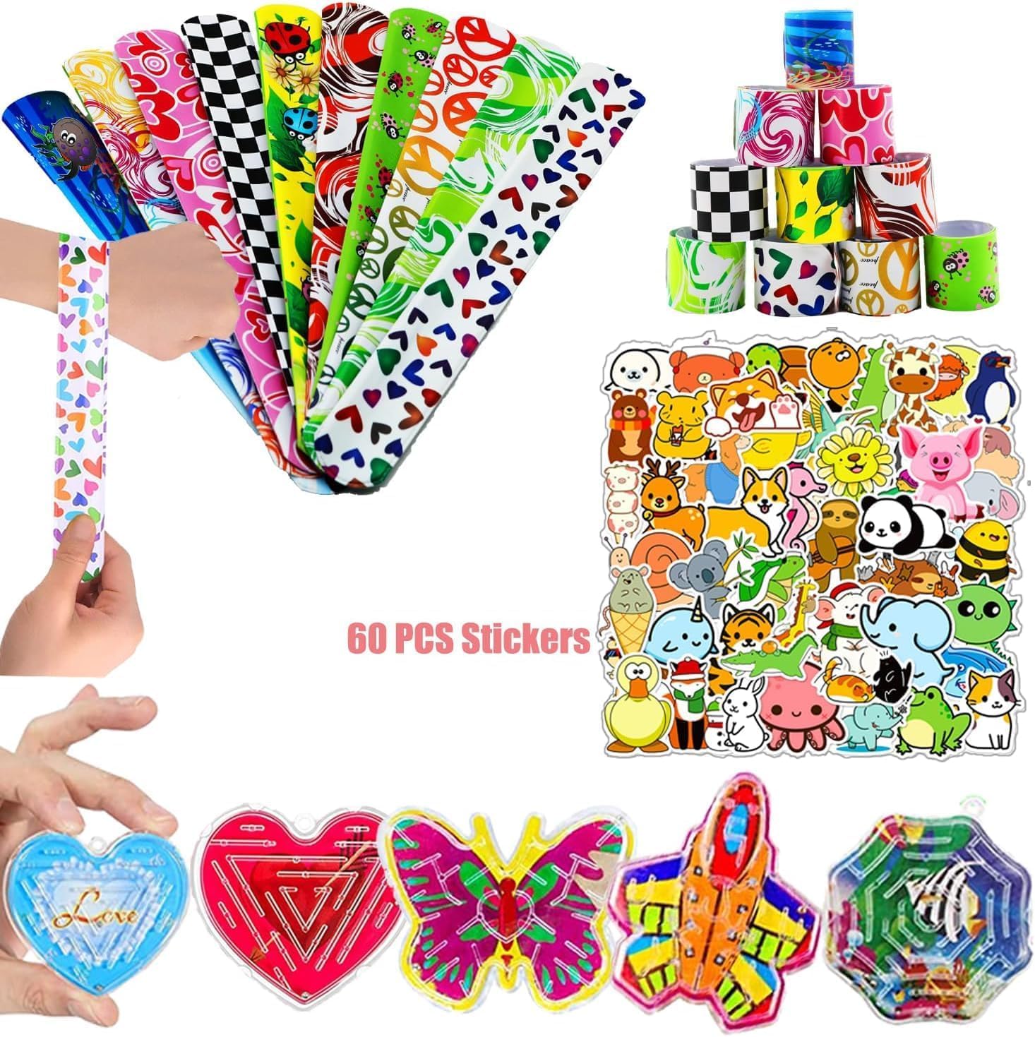 Bestkiy 118 pcs mochi squishies for sensory play and prize boxes.