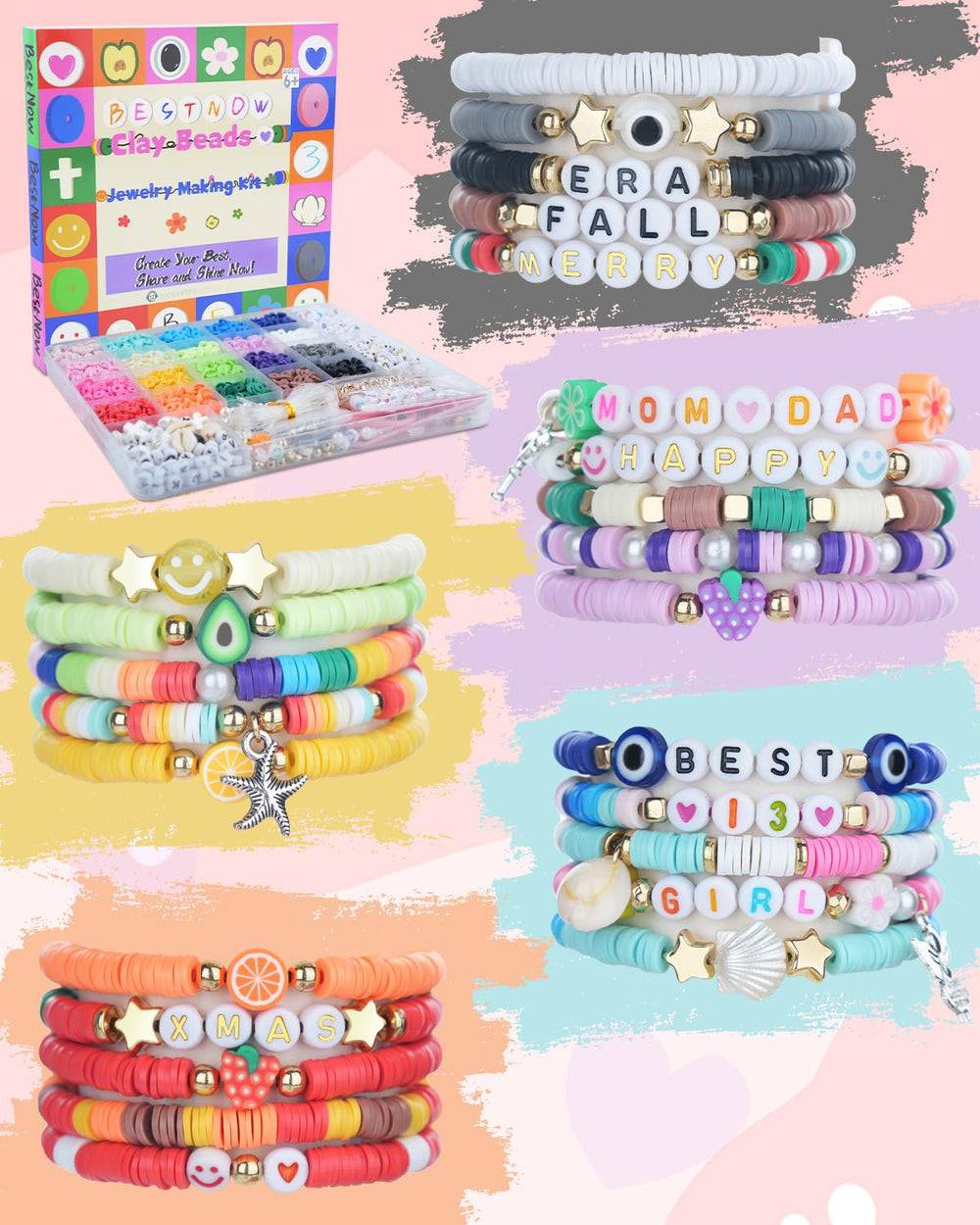 BestNow finished bracelet set showcases wearable projects.