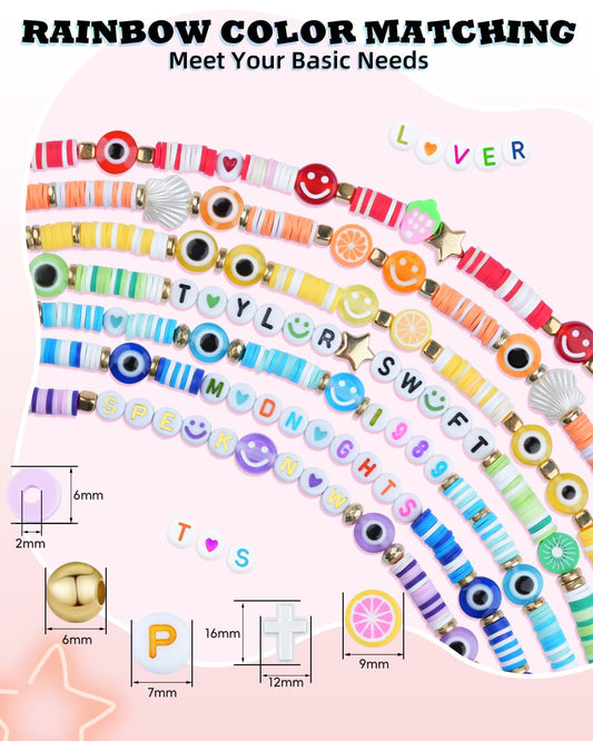 BestNow letter beads with three styles for personalized designs.