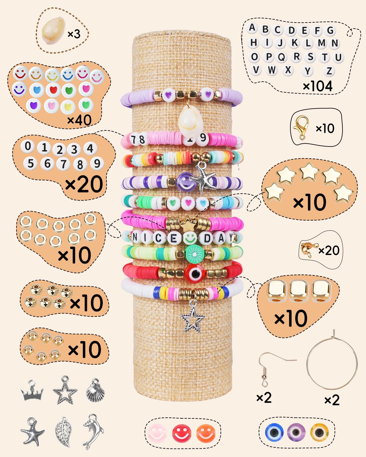 BestNow kit highlights 300 charms for personalized bracelets and necklaces