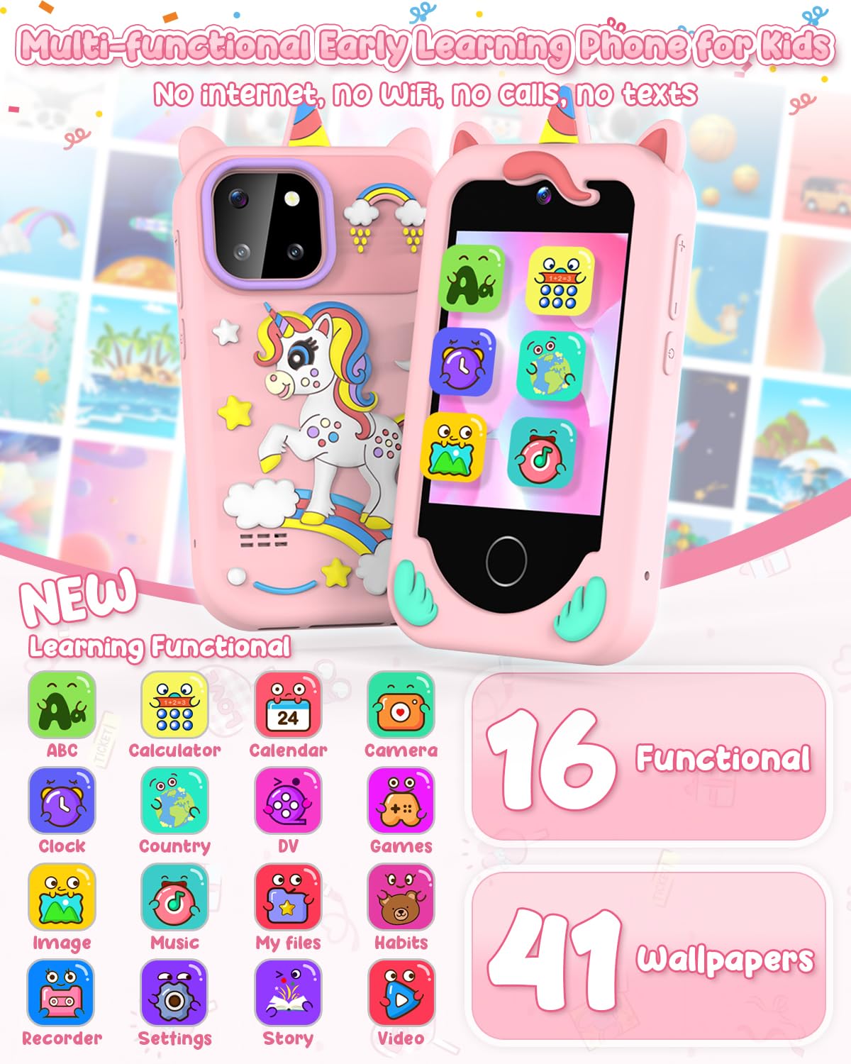 BESTOONE kids phone toy learning games, engaging activities to boost early thinking.