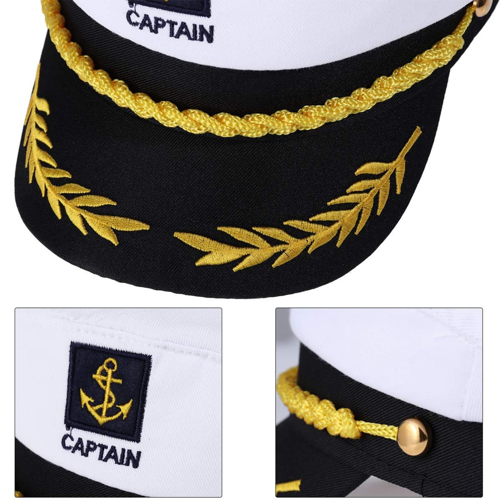 BESTOYARD captain hat adjustable design fits most heads comfortably.
