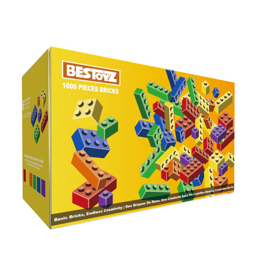 Bestoyz building bricks in rainbow colors inspire creative play and color recognition during early STEM fun