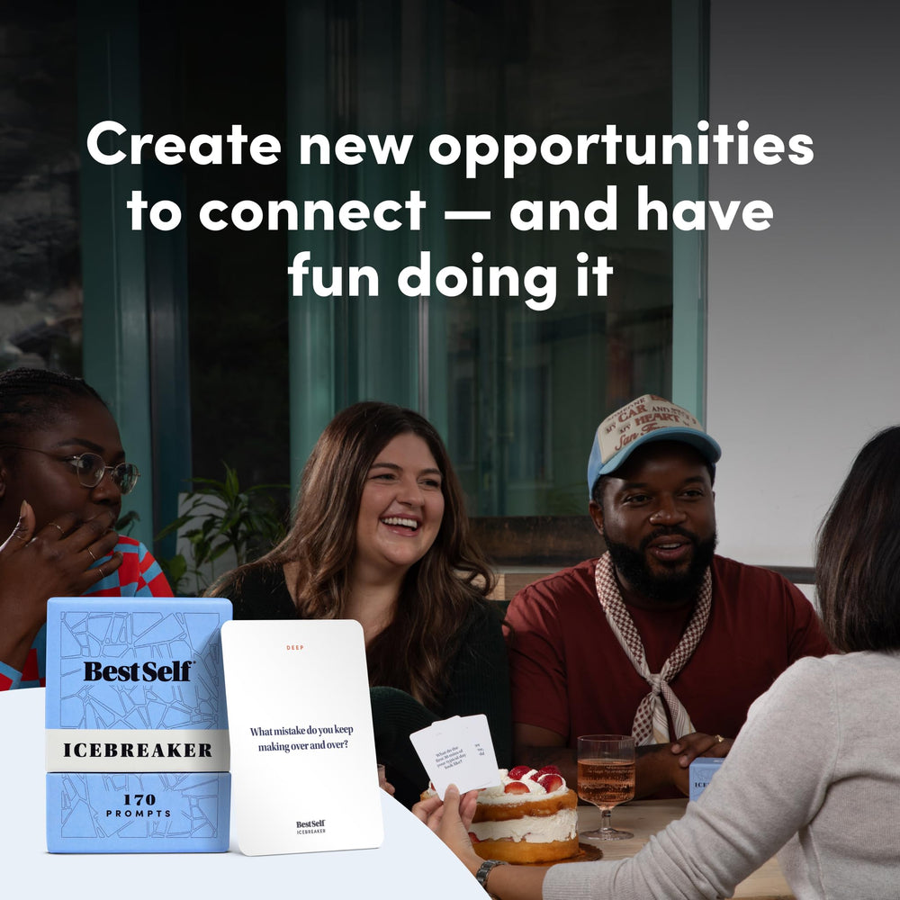 BestSelf Icebreaker close-up shows prompts that invite deeper conversations