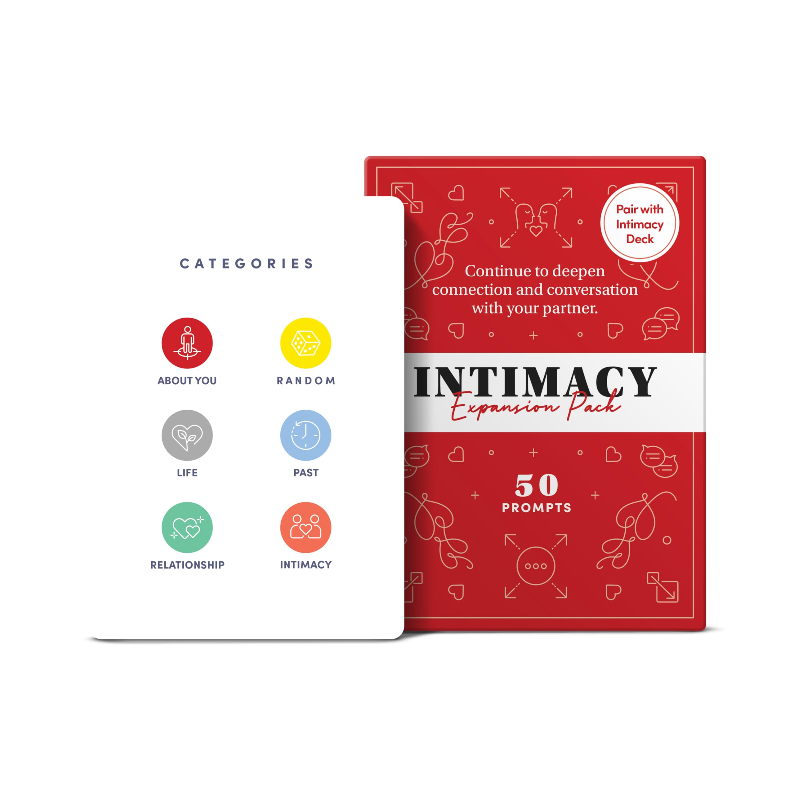 BestSelf Intimacy Deck expansion cards close-up, prompts for deeper couple connection
