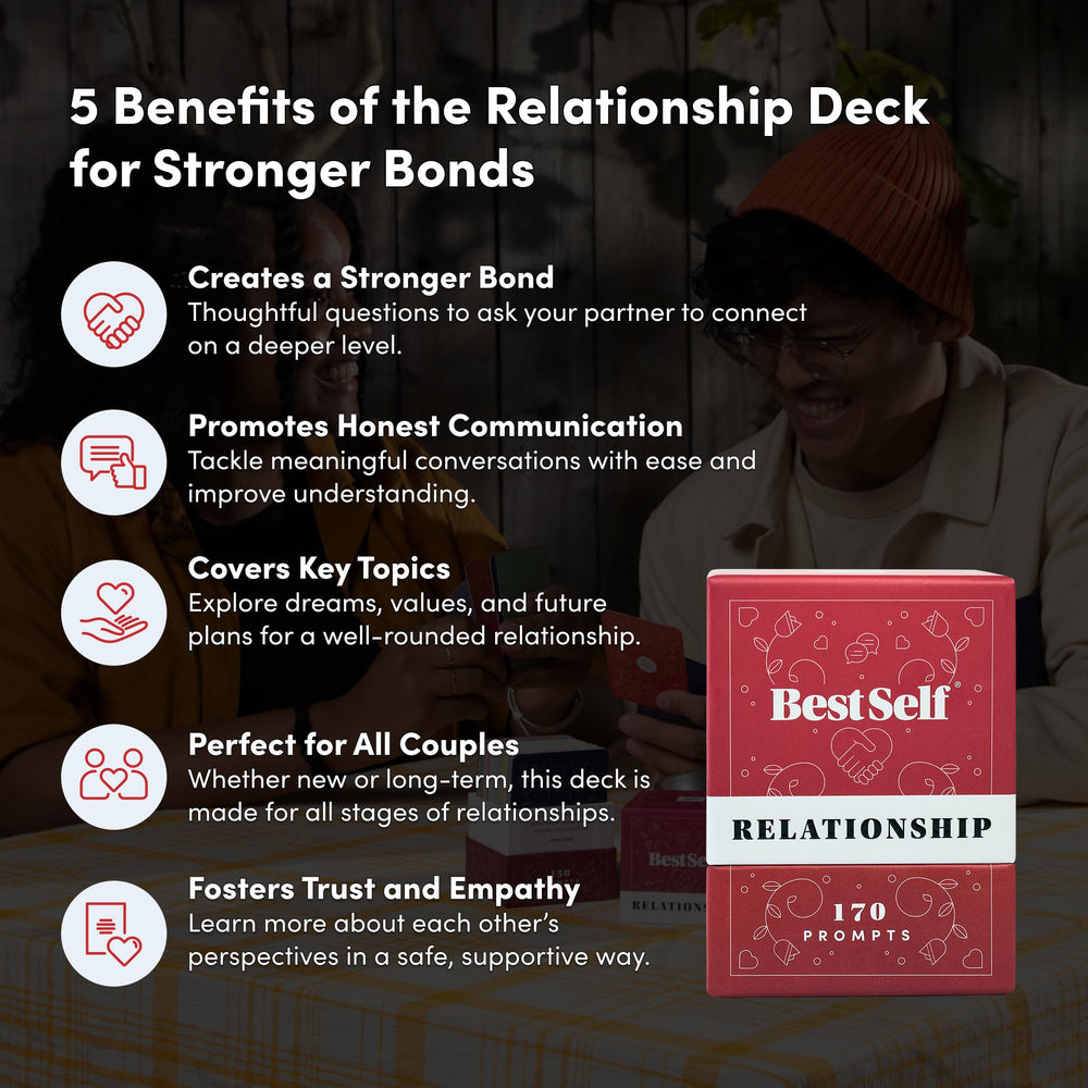 BestSelf Relationship Deck six categories prompts encouraging deeper discussion.