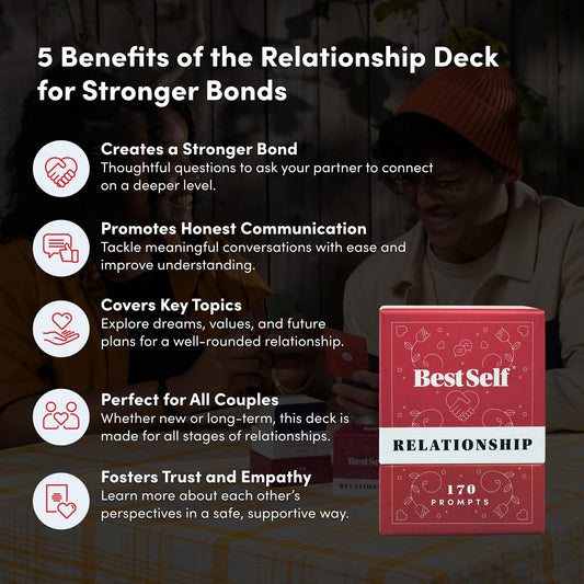 BestSelf Relationship Deck six categories prompts encouraging deeper discussion.