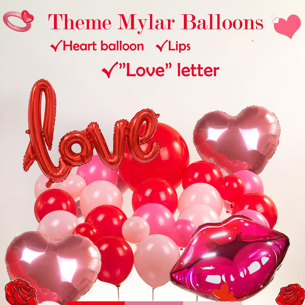 Besttideyes lip foil balloon for whimsical kiss-themed decor