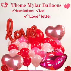 Besttideyes lip foil balloon for whimsical kiss-themed decor