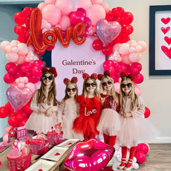 Besttideyes red hot pink balloons, vivid colors for bold Valentine decor