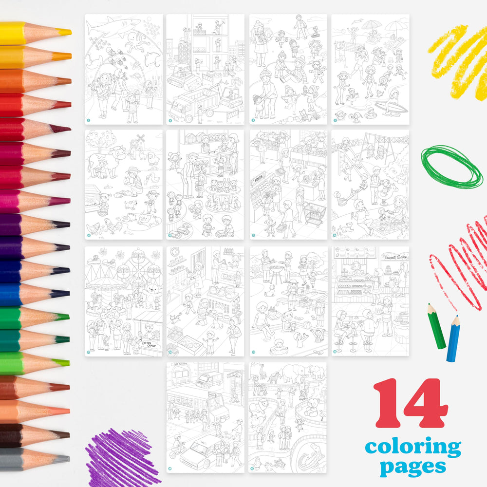 Bestus sticker book pages invite easy coloring and sticker placement during quiet play.