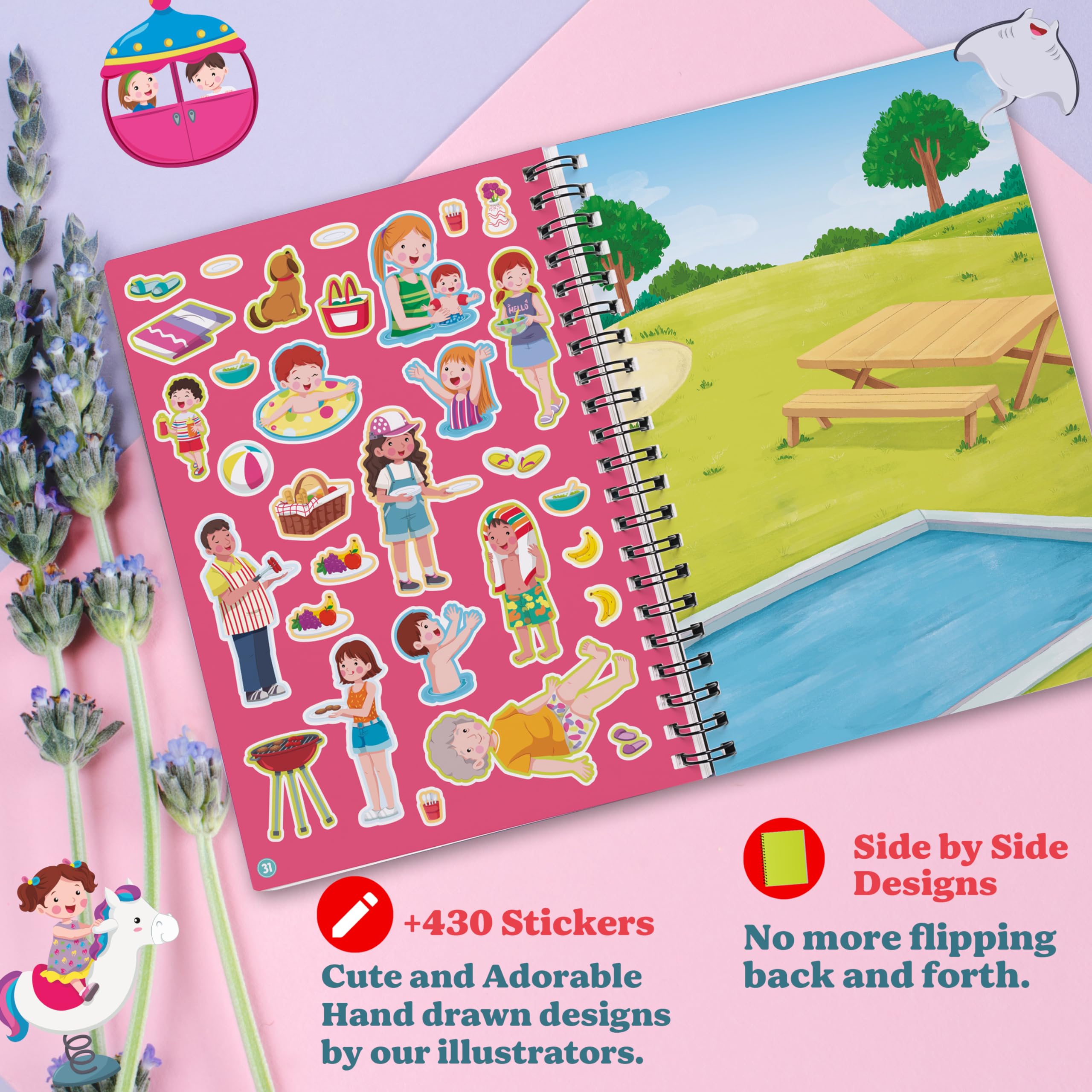 Bestus Kids sticker sheet 2 featuring vehicles and friends for storytelling.
