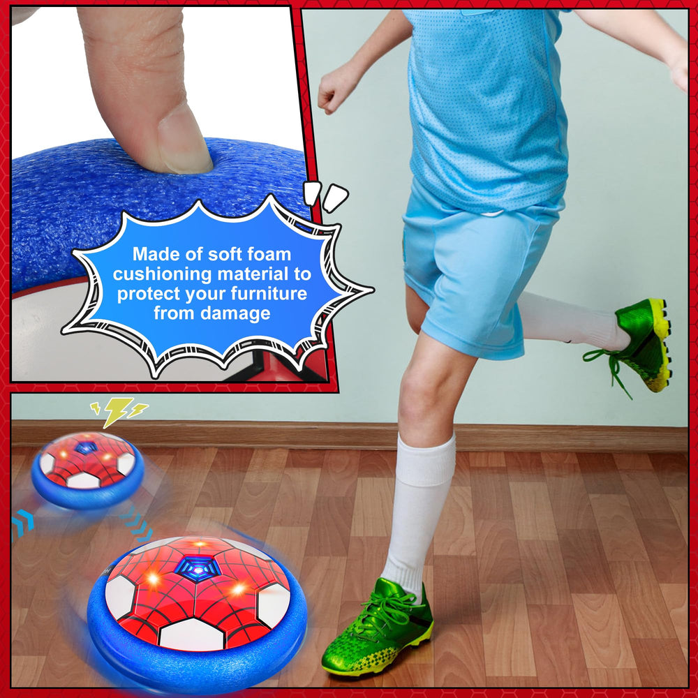 BESTVIVE hover soccer ball in action with kids playing indoors.