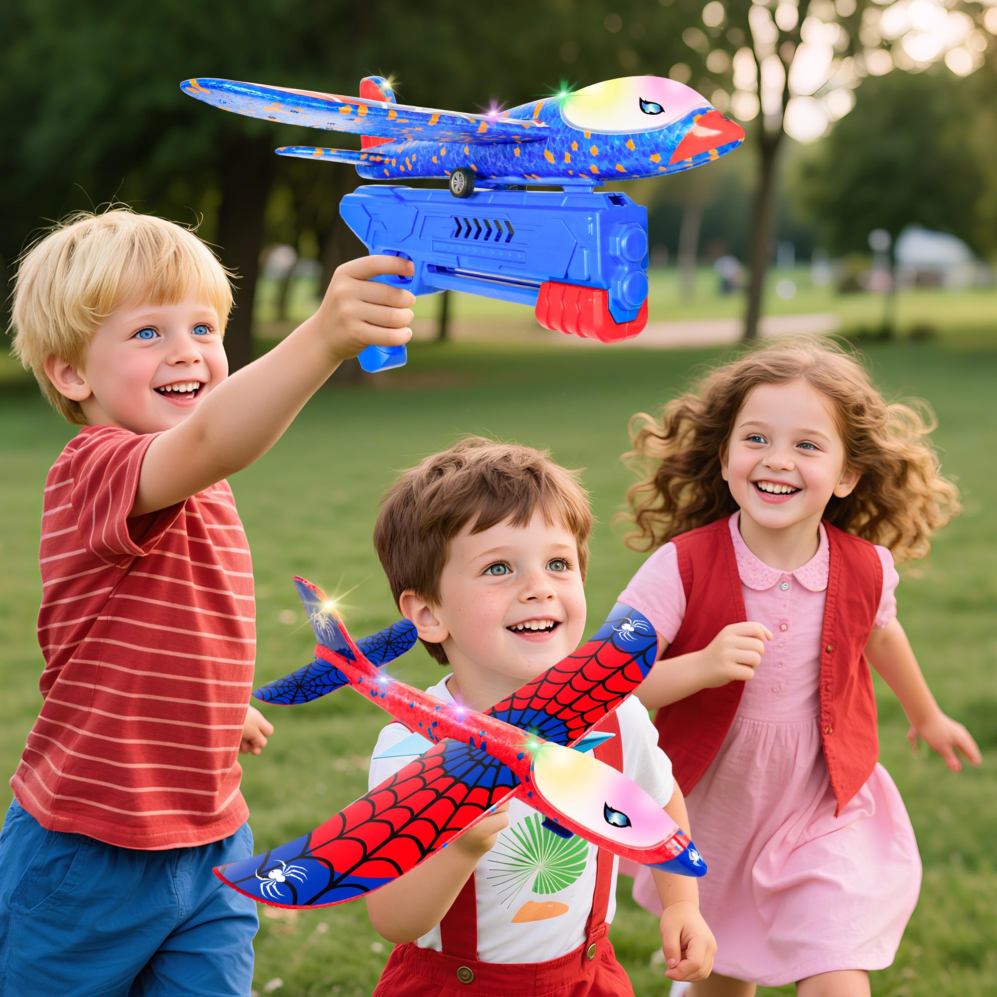 BESTVIVE plane-launcher shown for easy outdoor launches.